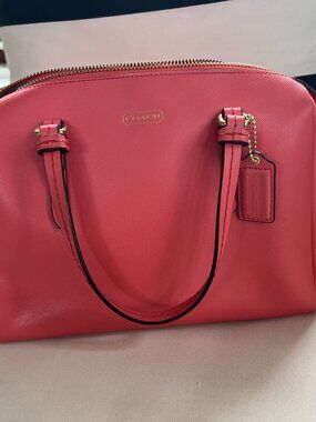 Coral Coach Peyton Bennett Mini Satchel